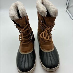 Sorel 1964 PAC Nylon Waterproof Men’s Boots, Camel Brown-Black, 11.5